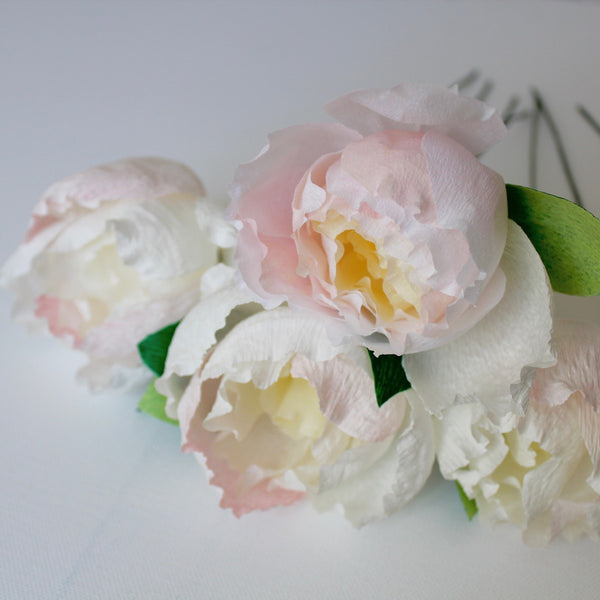 Ivory Paper Peony Bouquet