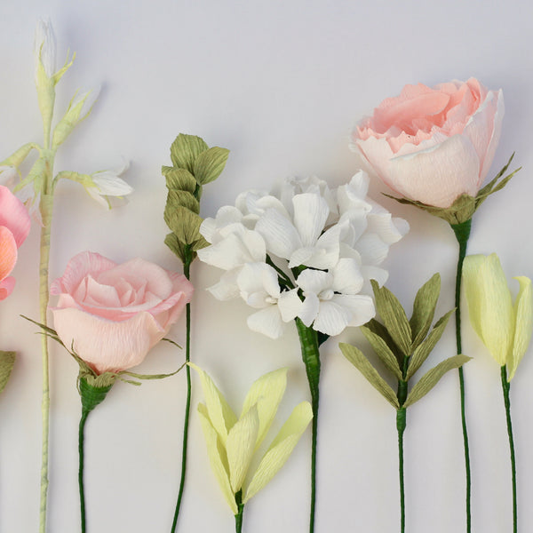 Pink and White Paper Bouquet