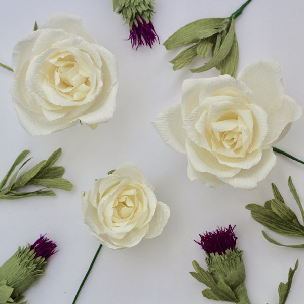 White and purple bouquet