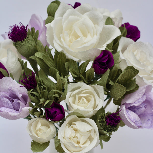 White and purple bouquet