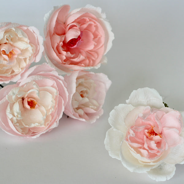 Powder Puff Paper Rose