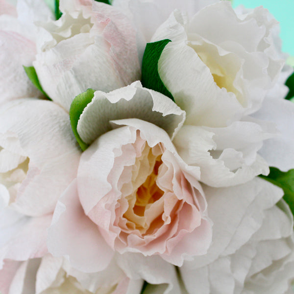 Ivory Paper Peony Bouquet
